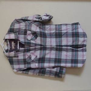 3/$10 Plaid button down top